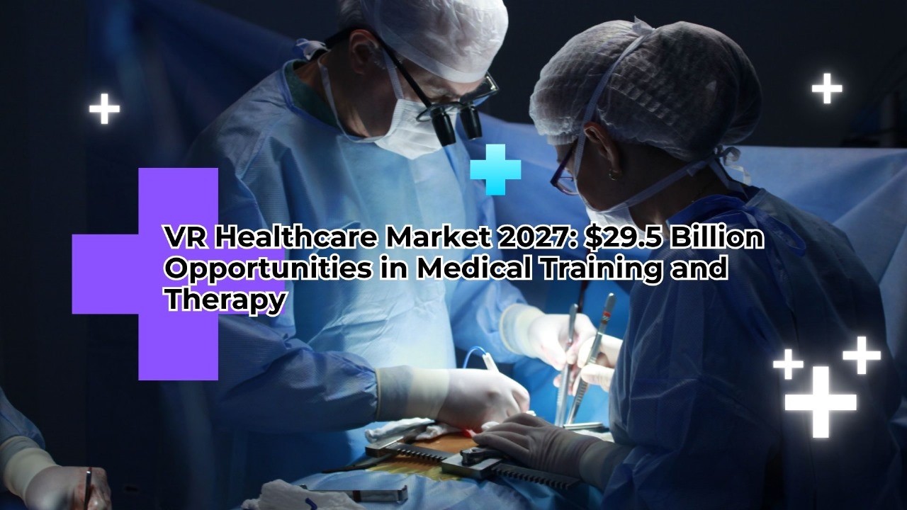 VR Healthcare Market 2027: $29.5 Billion Opportunities in Medical Training and Therapy